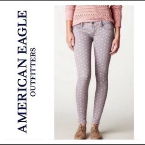 AEO Purple Polka Dot Jegging